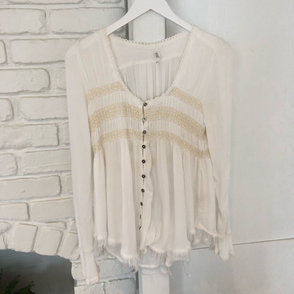 Free People Button Down Blouse